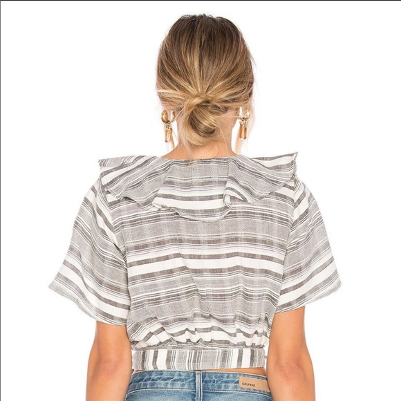 Tularosa Selma Wrap Top in Lakeside Stripe - Picture 2 of 3